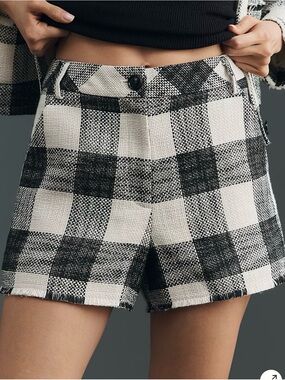 Anthropologie Central Park West Plaid Shorts
